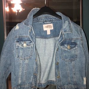 Crop jean jacket